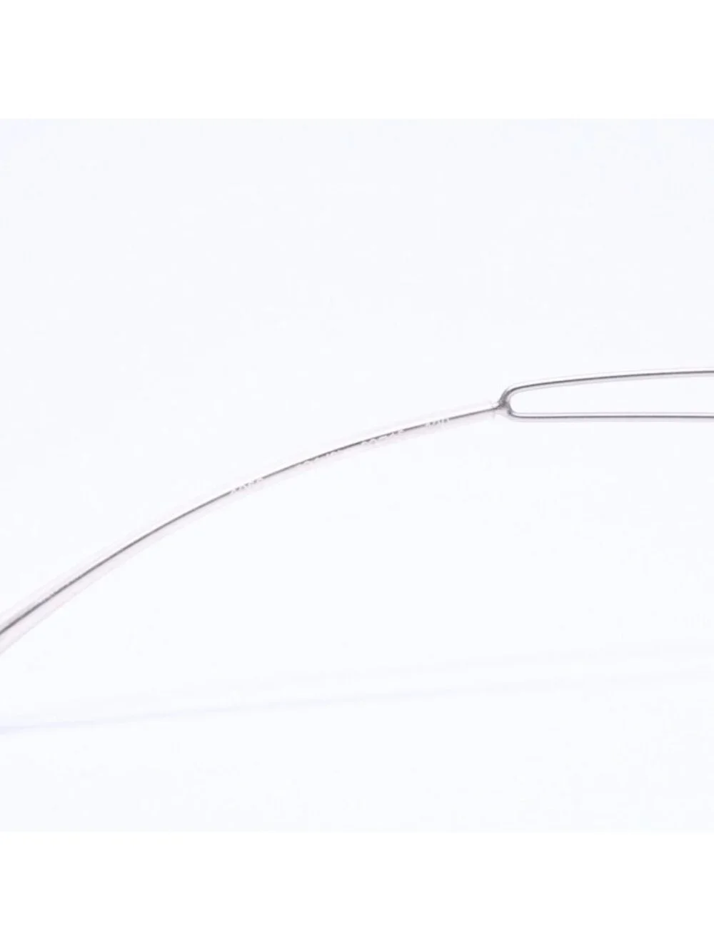 Chanel Rimless Sunglasses Side CC Logo Clear Silver Frame Metal 16 Eyewear